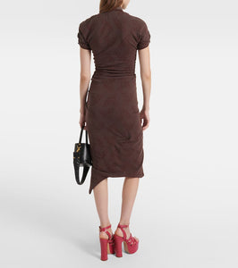 Vivienne Westwood Pulling printed ruched midi dress