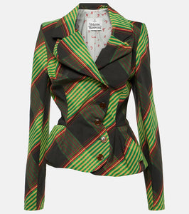 Vivienne Westwood Tartan cotton and linen blazer