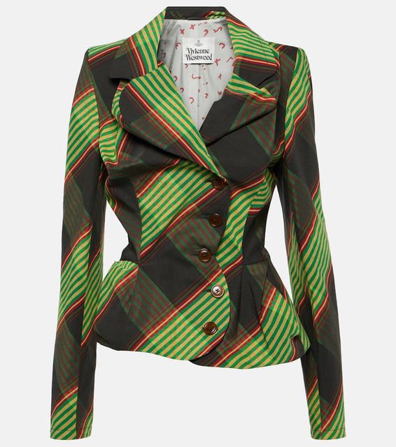 Vivienne Westwood Tartan cotton and linen blazer