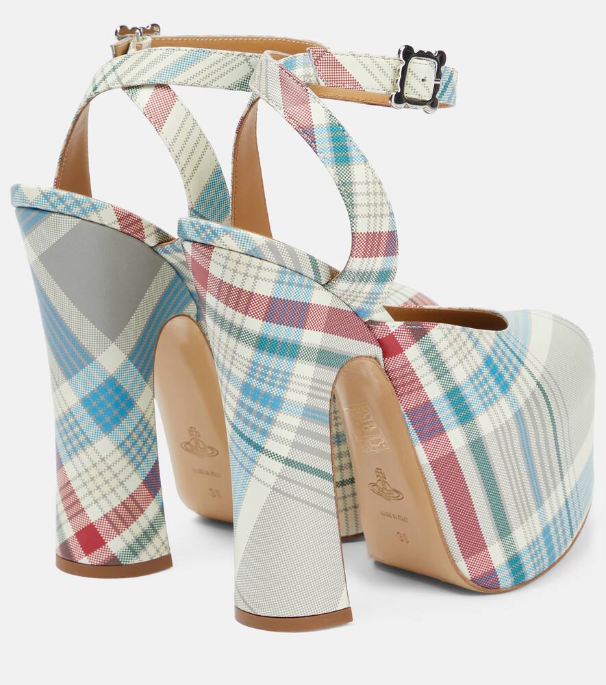 Vivienne Westwood Vargas checked leather platform pumps
