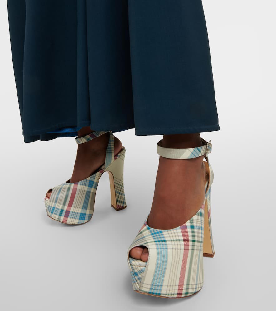 Vivienne Westwood Vargas checked leather platform pumps