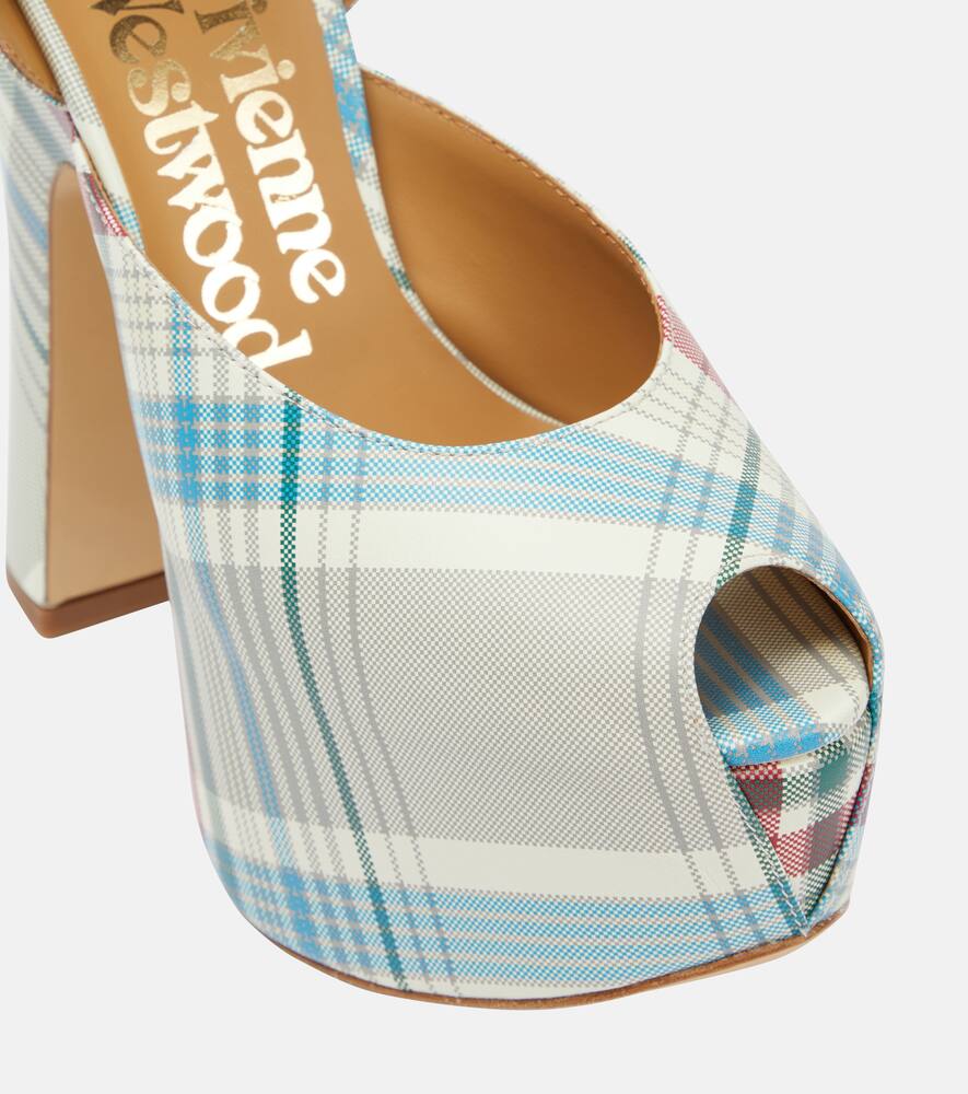 Vivienne Westwood Vargas checked leather platform pumps