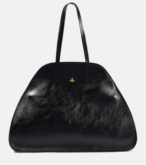 Vivienne Westwood Yasmina Large leather shoulder bag. Shop Vivienne Westwood Tote Bags for women now.