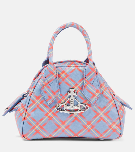 Vivienne Westwood Yasmine Mini tartan tote bag. Shop Vivienne Westwood Top-Handle Bags for women now.