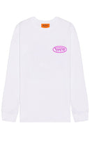 Von Dutch Biker Shop Graphic Long Sleeve Tee in White