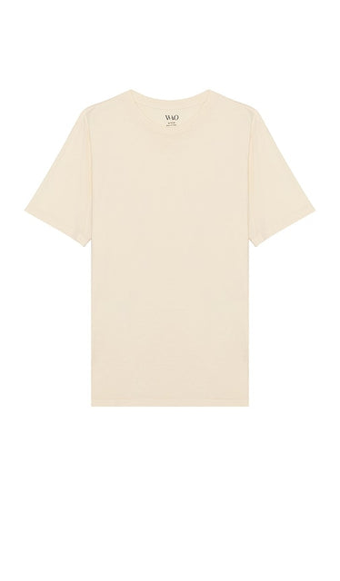 WAO The Standard Tee in Cream - WAO Le t-shirt standard en crème - WAO 奶油色标准 T 恤 - WAO Das Standard-T-Shirt in Creme - WAO THE STANDARD 티셔츠 - WAO La maglietta standard in crema