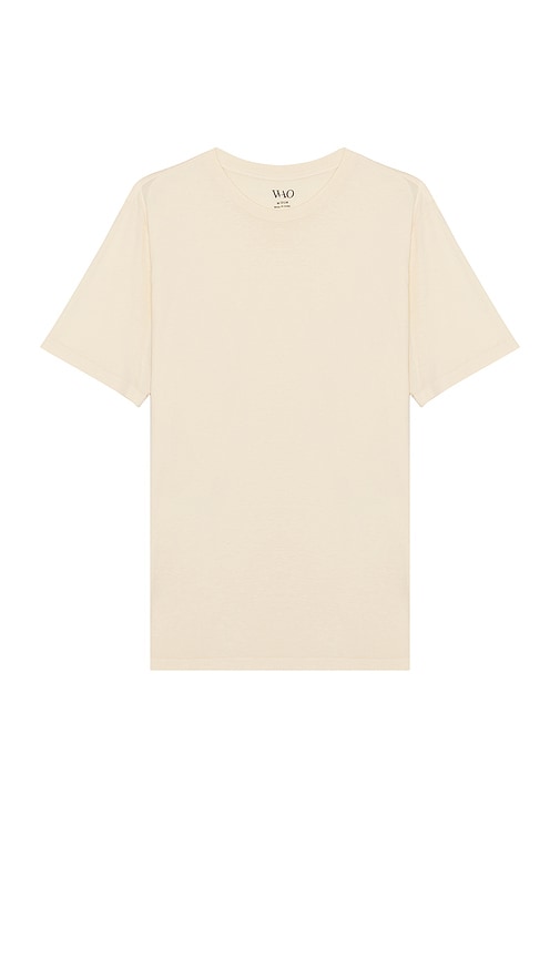 WAO The Standard Tee in Cream - WAO Le t-shirt standard en crème - WAO 奶油色标准 T 恤 - WAO Das Standard-T-Shirt in Creme - WAO THE STANDARD 티셔츠 - WAO La maglietta standard in crema