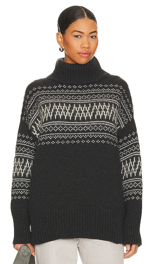 We Norwegians Setesdal Sweater in Charcoal - We Norwegians - Pull Setesdal en charbon de bois - 我们挪威人木炭 Setesdal 毛衣 - Wir Norweger Setesdal Pullover in Anthrazit - We 노르웨이인 세테스달 스웨터 차콜 색상 - Maglione Setesdal We Norwegians in carbone