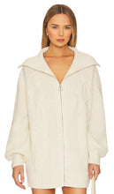 WeWoreWhat Chunky Cable Knit Zip Up in Ivory