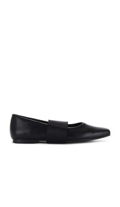 WeWoreWhat Metal Strap Footwear in Black | Black Ballet Flats for Women