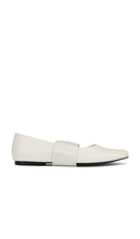 WeWoreWhat Metal Strap Footwear in Ivory | Ivory Ballet Flats for Women
