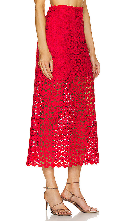 Waimari Brooke Maxi Skirt in Red
