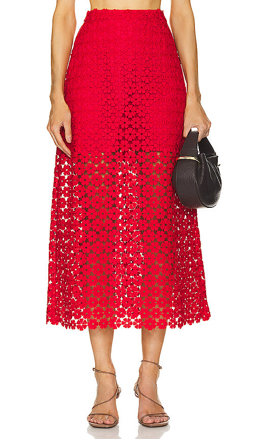 Waimari Brooke Maxi Skirt in Red - Waimari - Jupe longue Brooke en rouge - Waimari Brooke 红色长裙 - Waimari Brooke Maxirock in Rot - Waimari Brooke 맥시 스커트 - Gonna lunga Waimari Brooke in rosso