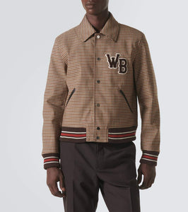 Wales Bonner Homecoming checked varsity jacket