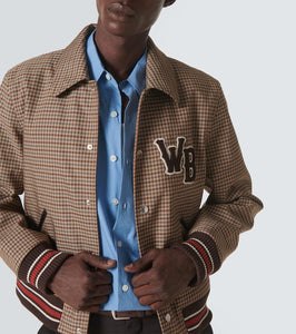 Wales Bonner Homecoming checked varsity jacket