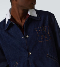 Wales Bonner Logo embroidered denim jacket