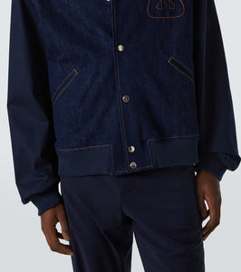 Wales Bonner Logo embroidered denim jacket