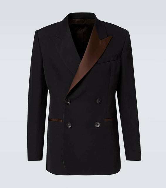 Wales Bonner Rise satin-trimmed wool tuxedo jacket