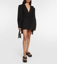 Wardrobe.NYC Asymmetric silk minidress