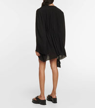 Wardrobe.NYC Asymmetric silk minidress