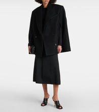 Wardrobe.NYC Double-breasted cropped virgin wool cape