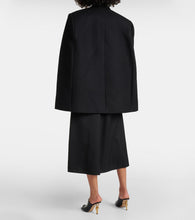 Wardrobe.NYC Double-breasted cropped virgin wool cape