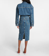 Wardrobe.NYC High-rise denim midi skirt