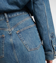 Wardrobe.NYC High-rise denim midi skirt