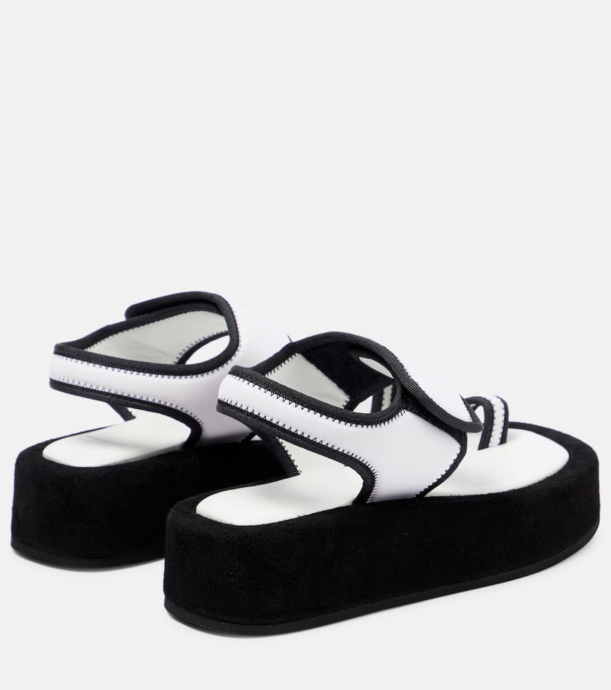 Wardrobe.NYC Neoprene and suede platform sandals