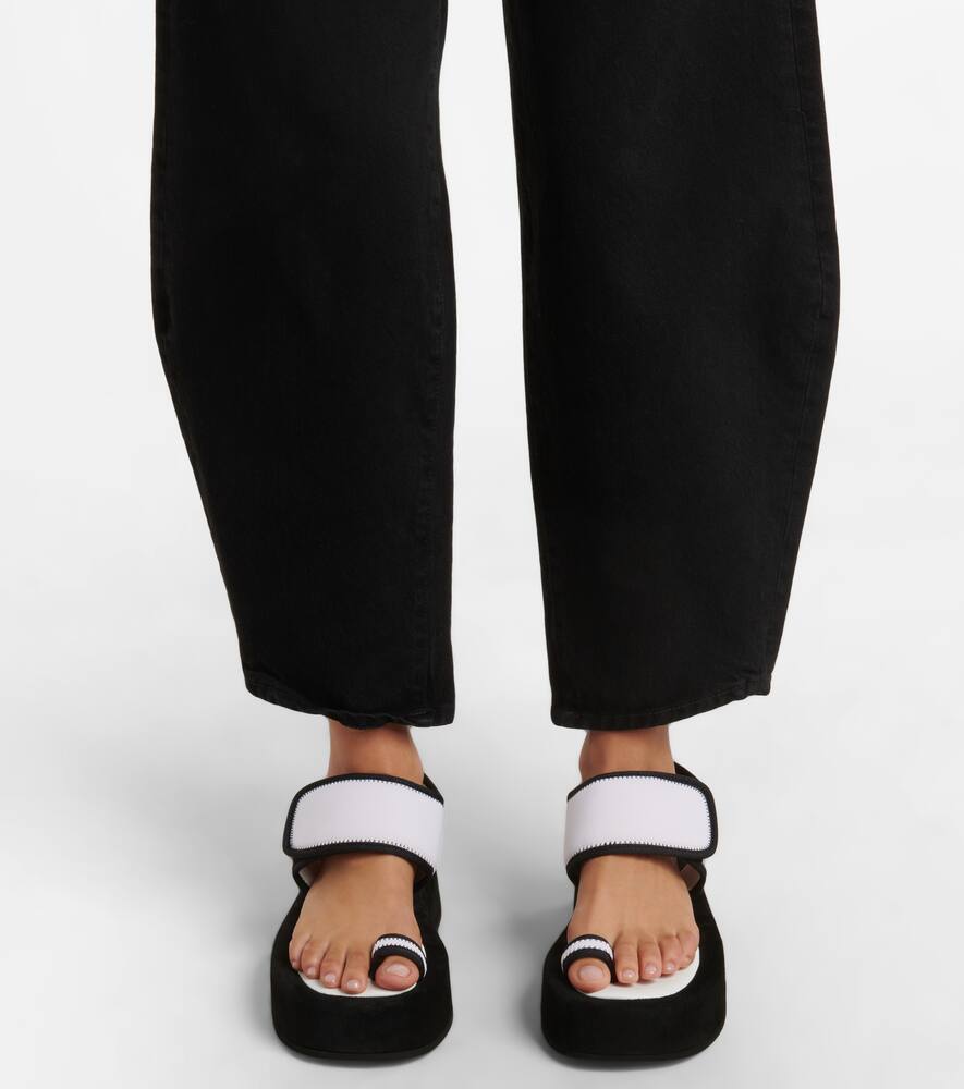 Wardrobe.NYC Neoprene and suede platform sandals