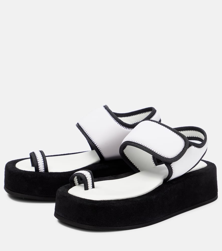 Wardrobe.NYC Neoprene and suede platform sandals