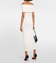 Wardrobe.NYC Off-shoulder ribbed-knit midi dress