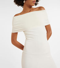 Wardrobe.NYC Off-shoulder ribbed-knit midi dress