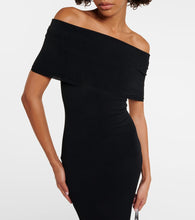 Wardrobe.NYC Off-shoulder ribbed-knit midi dress