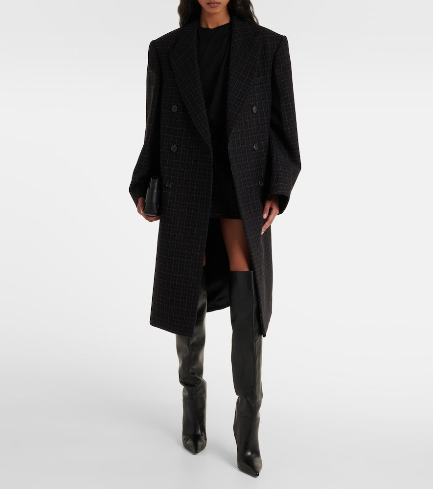 Wardrobe.NYC Oversized checked virgin wool coat