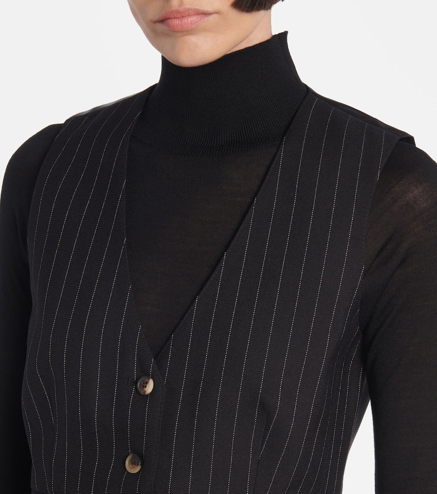 Wardrobe.NYC Pinstripe wool vest