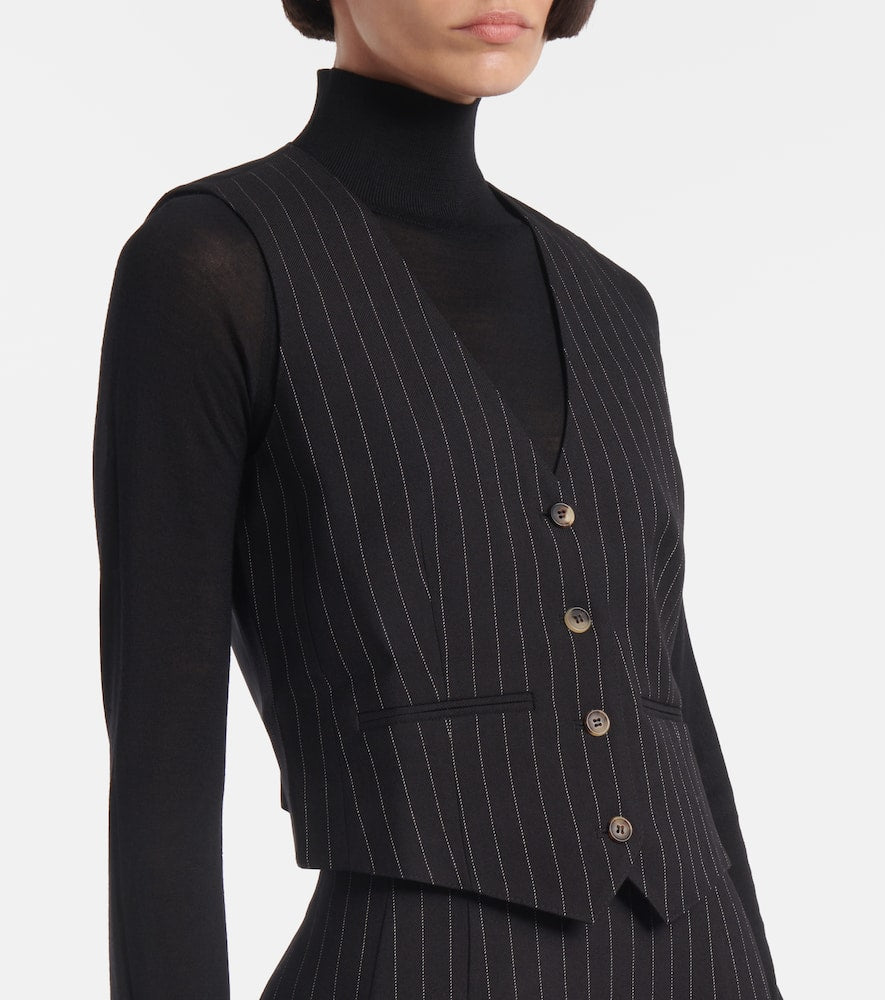 Wardrobe.NYC Pinstripe wool vest