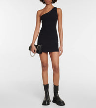 Wardrobe.NYC Ribbed cotton-blend minidress
