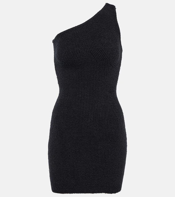 Wardrobe.NYC Ribbed cotton-blend minidress
