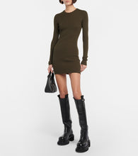 Wardrobe.NYC Ribbed-knit wool minidress