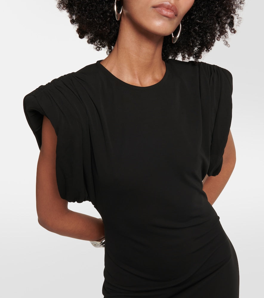 Wardrobe.NYC Ruched jersey midi dress