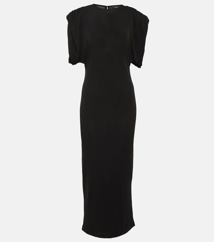 Wardrobe.NYC Ruched jersey midi dress. Wardrobe.NYC 褶饰平纹针织中长连衣裙