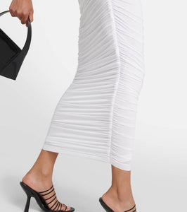 Wardrobe.NYC Ruched jersey slip dress