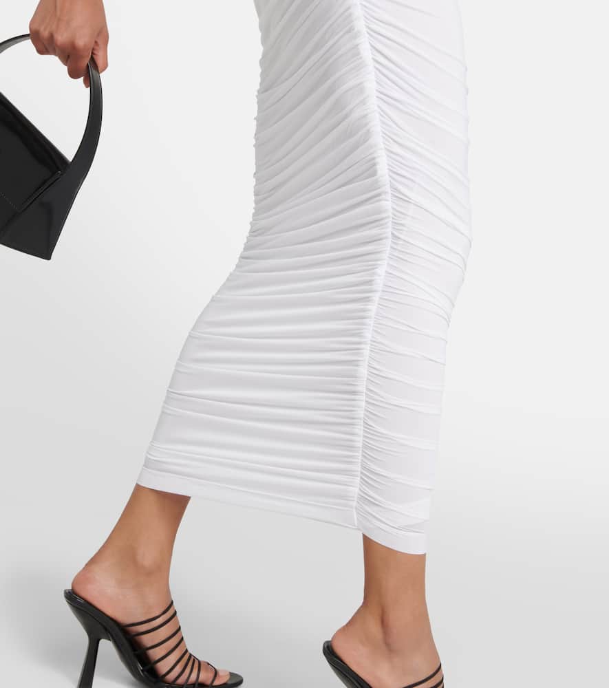 Wardrobe.NYC Ruched jersey slip dress