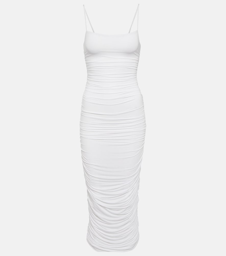 Wardrobe.NYC Ruched jersey slip dress. Wardrobe.NYC 褶皱针织吊带裙