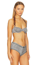 WeWoreWhat Balconette Chain Bikini Top in Grey