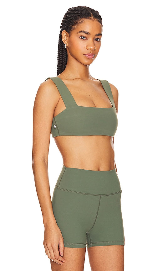 WeWoreWhat Bandeau Sports Bra in Army