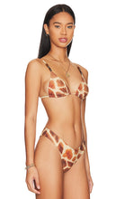 WeWoreWhat Beaded Cooper Bikini Top in Rust