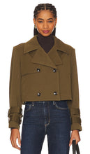 WeWoreWhat Cropped Trench Coat in Olive