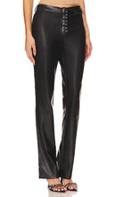 WeWoreWhat Faux Leather Lace Front Pant in Black